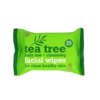 Tea Tree Facial Wipes Twin Pack-25wipes	